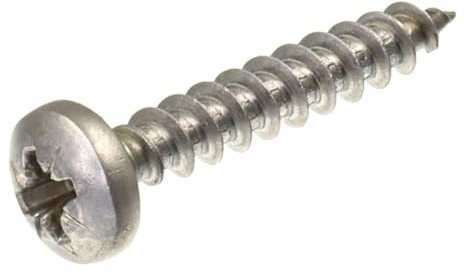 SECCARO spånskivsskruv halvcirkelformat huvud 5 x 30 mm, rostfritt stål V2A VA A2, träskruv med full gänga, korsslits/PZ, 250 stycken