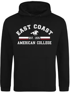 AMERICAN COLLEGE USA Tröja tröja med tryck varma kläder unisex barn pojkar och flickor casual modell ACSCW2 svart 12 år, svart, 12 �r