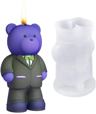 Stampo per candela di San , per orso nuziale, stampo in silicone per la produzione di candele, realizzato a mano, per aromaterapia, per resina sintetica Ha