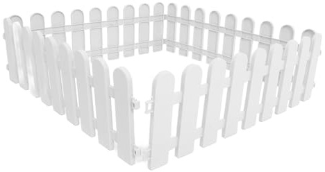 GRIRIW Small Animal Outdoor Enclosure Plastic Fence 4pcs Tortoise Playpen for Yard and Garden, Easy to Transport and Install