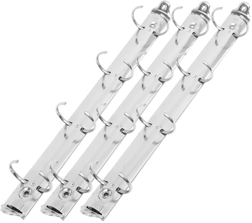 Artibetter Clips de Reliure Métalliques Argentés Insert de Dos de Classeur en Fer Léger et Robuste Lot de 3 pour Anneau Classeur pour Planner ou Maison