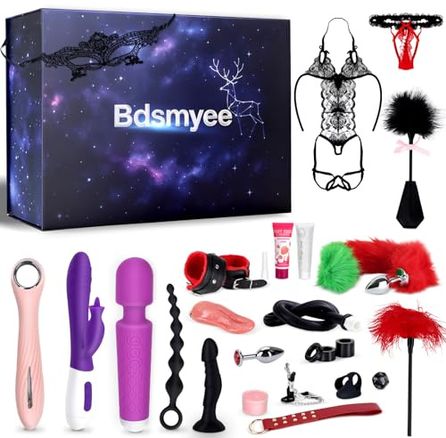 BDSMYEE Kit di bondage Calendario Dell'avvento Sexy, 24 Pezzi Giocattoli Sessuali Erotic per Coppie Adulti, Sex Bondage Set Regali di Sesso per Principianti Uomini Donne