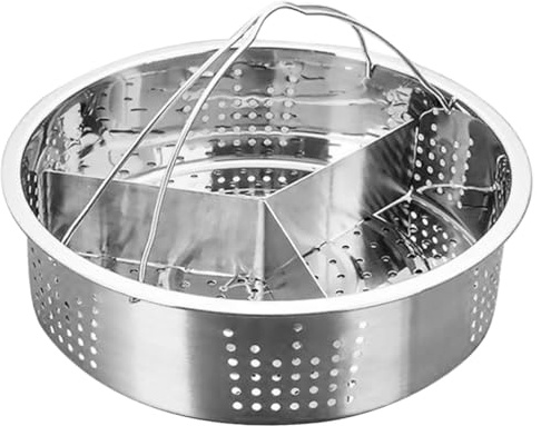 Uonlytech Panier Vapeur Acier Inoxydable avec Poignées Insert Marmite Vapeur Cuisson Pratique pour Légumes Riz et Fruits de Mer