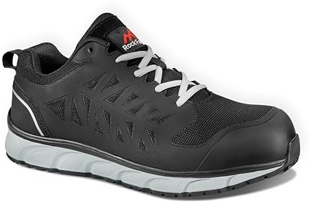 Rock Fall Fly Lightweight Safety Steel Toe Cap Safety Trainer Unisex, Water Repellent Safety Boots, SRC Slip Rated Work, Lightweight and Breathable UK 10