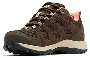 Columbia Redmond III WP wasserdichte Wanderschuhe für Damen, Braun (Cordovan x Dark Coral), 39 EU