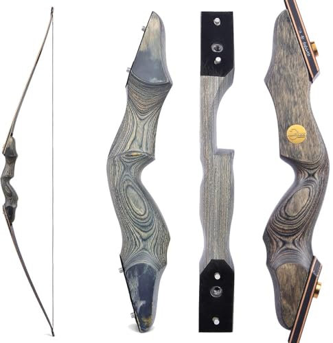 wolfman 60 Zoll Takedown Recurvebogen Set Erwachsene 25-50 Lbs BogenschießEn Jagdbogen Pfeil Und Bogen Set Erwachsene Sportbogen Langbogen Recurve Bogen und Pfeil Set Rechtehand (25Lbs, Bogen)