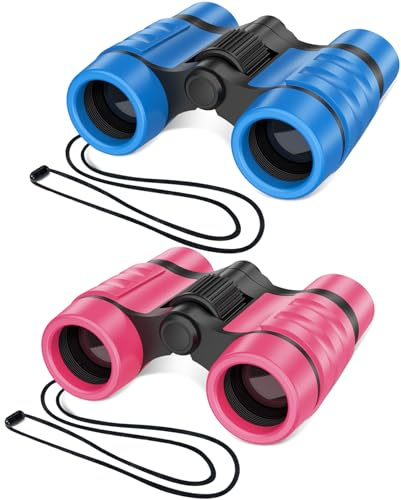 ESSENSON Binoculars for Kids Toys Gifts for Age 3-12 Years Old Boys Girls Kids Telescope Outdoor Toys for Sports and Outside Play Hiking, Bird Watching, Travel, Camping, Birthday Presents (Set of 2)