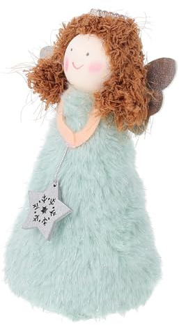 SEWOART Figura De Ángel De Navidad De Fieltro para La Copa del Árbol De Navidad Diseño De Estrella De PVC