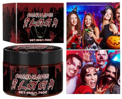 Sangue di Halloween - Spray di sangue finto, | Lavabile realistico - kit di trucco di Halloween realistico per zombi, vampiri, cosplay e effetti speciali in fase, adatto all'uso teatrale di vestiti