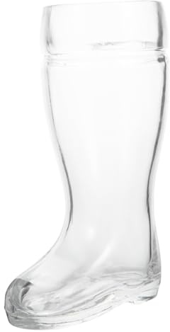 Gatuida Vaso Forma de Bota Resistente al Calor Taza de Vidrio Creativa para Vino Cerveza y Cócteles Diseño Retro para Bar y Decoración Casa