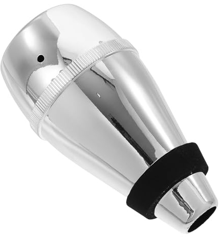 PRETYZOOM Silenciador de Sonido para Trompeta en Abs Ligero y Portátil Color Plata, Accesorio Adecuado para Práctica Silenciosa de Instrumentos Musicales
