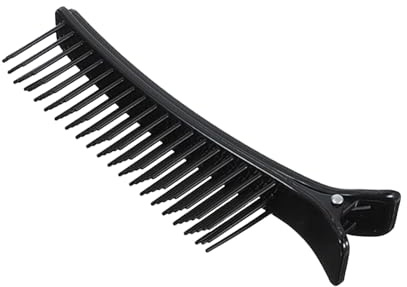 Pinza para cortar el pelo – Peluquería | Peine con mango antideslizante para seccionar | Accesorio de peinado de peluquero con abrazadera de profesional