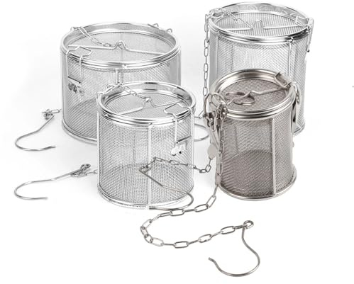 Filtro per alimenti, 1 pezzo, separatore per zuppe, in acciaio inox, per tè, condimenti, spezie, setaccio da cucina (12 x 13 cm)