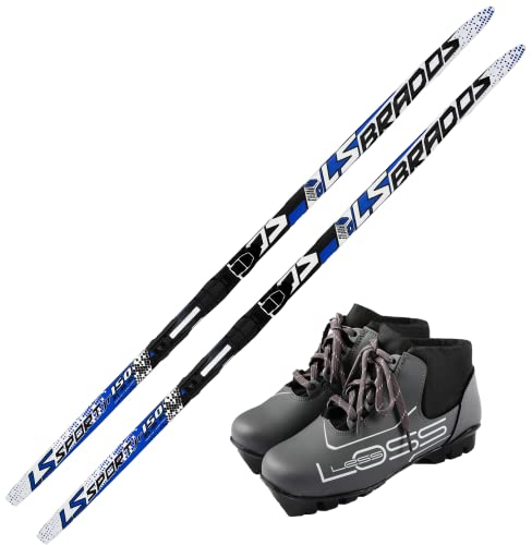 Skiwax Europe Langlauf Ski Set für Kinder: Langlauf Ski + Bindung+ Langlaufschuhe - Länge: 170cm