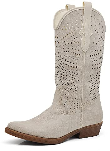 IF Fashion Stivali Cowboy Western Texani Scarpe da Donna A Punta Camperos LY80-12