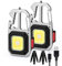 Glovios 2PCS Mini Linterna LED Luz de Trabajo con trípode,800 Lúmenes Mini LED Portátil Lámpara de Inspección Recargable,Linterna LED Recargable para Camping Emergencia Reparacion (2PCS+Stand)