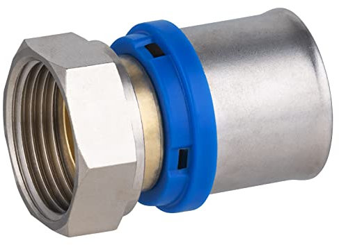 Raccordo dritto femmina Ø32 con dado girevole 1' multistrato a pressare | Connessione resistente e durevole | Ideale per impianti idraulici | Facile installazione | QUICK PLOMBERIE