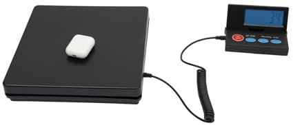 Digitale Postwaage, 50 kg, Paketwaage, Präzisionswaage, LCD-Display, faltbar, 90 °, tragbar, zum Wiegen von Express, Inspektion der Verpackung