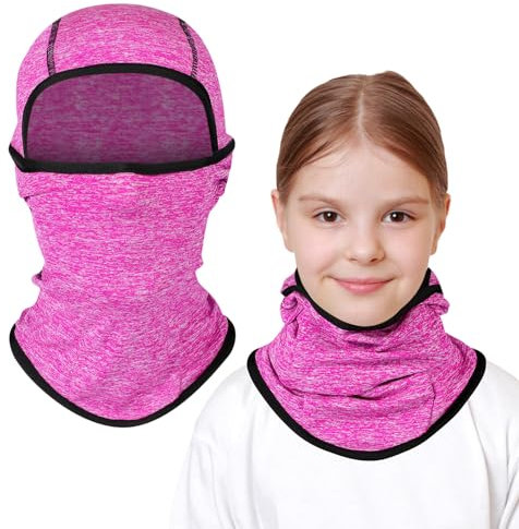 AYPOW Kinder Sturmhaube Winter 2-8, Multifunktional Winddicht Fleece Warm Skimaske Radfahren Gesichtsmaske unter dem Helm, Sturmmaske Mütze mit Halswärmer für Jungen Mädchen, Winter Outdoor Sport