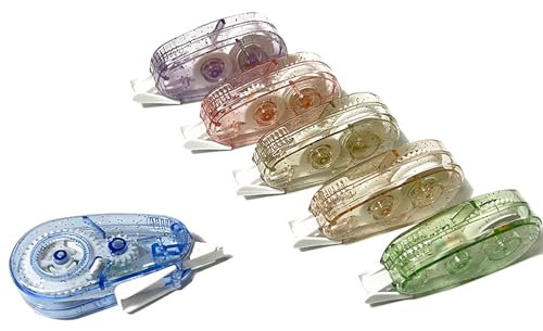 WOLMIK 6 Stück Korrekturroller 4m x 5mm Korrekturmaus Süß Mini-Korrekturband, Korrekturroller Mini Correction Tape für Studenten Kinder, im Büro Arbeitendes Personal, Exquisit und Bunt