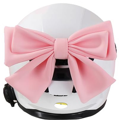 Gwezmxs Copripara per Casco da Motocicletta per Donne, Decorazione con Fiocco in Tessuto Carino, Rosa