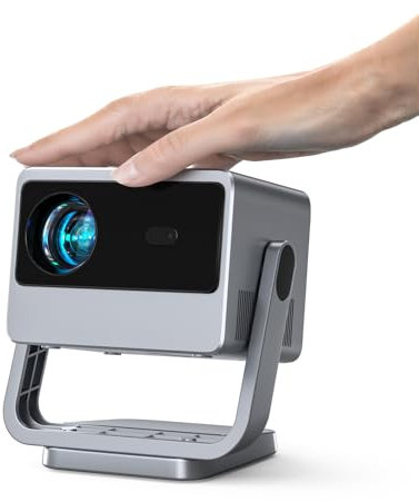 Smart Mini Beamer, VOPLLS Autofokus/Trapezkorrektur 20000 Lumen Tragbarer Beamer 4K Unterstützt, WiFi6 Bluetooth Full HD 1080P Video Projector, Klein Heimkino/Outdoor Projektor für Handy/Laptop