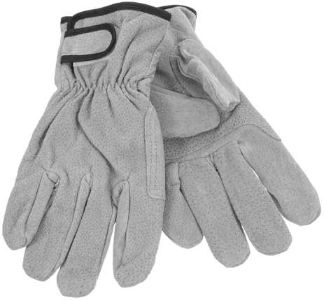 WOONEKY Guantes de Soldadura Resistentes al Calor con Reforzada para Trabajo Manejo y Intensivas Unisex Protección Duradera y Flexible para Soldadores y Bricolaje Exterior