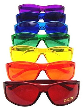 Color Therapy Pro Chakra Complete Set of 7 Color Glasses