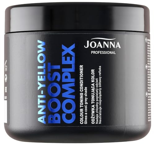 Joanna Professional Revitalisierung Tönungs-Conditioner in Silber-Grau für das Haar - mit Mikroprotein - dauerhafte Revitalisierung - Locken-Glanz & Farbe Kaltgrau - 500 g