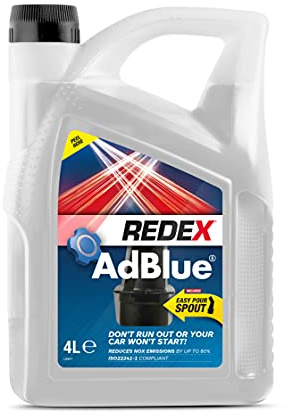 Redex AdBlue Additive 4L, AdBlue With Easy-Pour Spout, Reduces NOX Emissions, Quick & Easy Filling, Keep Spare In Boot, Premium Quality AdBlue Diesel Exhaust Fluid, No-Spill Bottle, 4 Litres