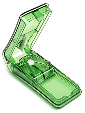 Opret Pill Cutter, Pill Splitter with Blade for Small Pills Large Pills Cut in Half Quarter for Tablet Vitamin Medicine