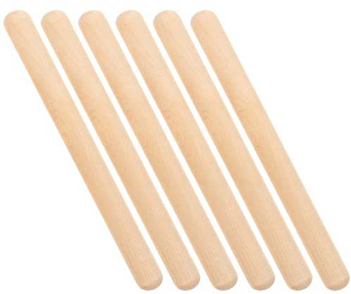 Vaguelly 6 Stück Klanghölzer Rhythmusstöcke Set Klangholz Instrument Holz Klangstäbe für Schlagzeug Bands Musikunterricht 20cm