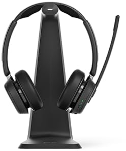 EPOS Impact 1061T Stereo Bluetooth Headset Teams Zertifiziert INKL. kontaktlose Ladestation (Charging Stand)