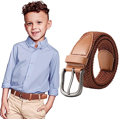 WELROG Kids Elastic Belt for Boys - Stretch Belts for Boys and Girls No Hole Belts for Kids Age 4-12 Sports Belt for Youth
