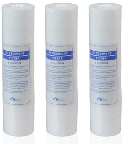 Kit de sedimentos cartuchos de 3 piezas Filtro sistema filtración 10 254mm agua 5 micras purificador sistema universal