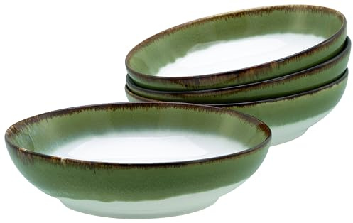 Creatable, 21689 Cascade Series 4-Piece Crockery Set, Poke Bowl Set Made of Stoneware, Dishwasher and Microwave Safe, Quality Production