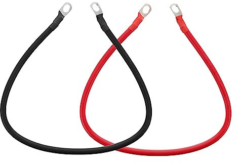 Sosoport 2pcs Car Battery Cable Power Cable Ring Eyelets Corrosion Resistance for Battery Bank Wiring