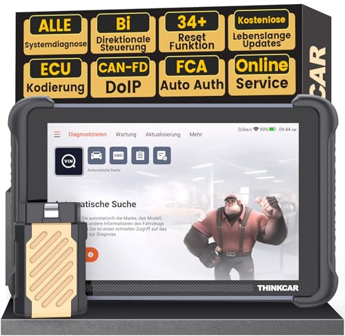 OBD2 Diagnosegerät, ThinkScan 689BT Diagnosegerät Auto Mit 34+ Reset-Funktion Und Volle Systemdiagnose, Auslesegerät Auto Für Aktives Testen/ECU-Codierung/BI-Direktionale Steuerung/CANFD&DoIP