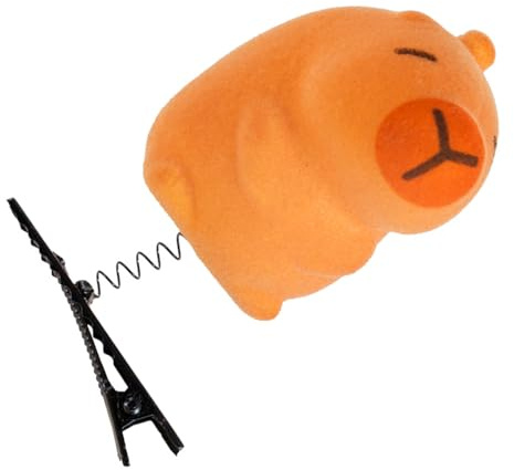 Horquilla plana con forma de animal para la cabeza, racimos, clip de dibujos animados Capybaras para el pelo, accesorios para fotos