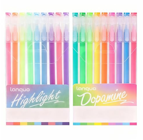 Ensemble De 18 Stylos Gel Couleurs Assorties, 0.5mm Stylos à Encre Gel, Loisirs Créatifs - Stylos à Bille à Encre Fine, Couleurs Vives, Fluo, Pour Coloriage, Cartes, Journal, Loisirs Créatifs, Dessin