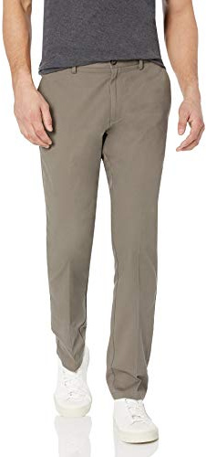 Amazon Essentials Men's Slim-Fit Wrinkle-Resistant Flat-Front Chino Pant, Taupe, 35W x 30L
