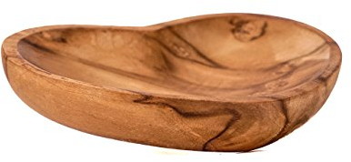 Windalf Kleine Herz Holz-Schale ABY 12 cm Teakschale Handarbeit Wurzelholz