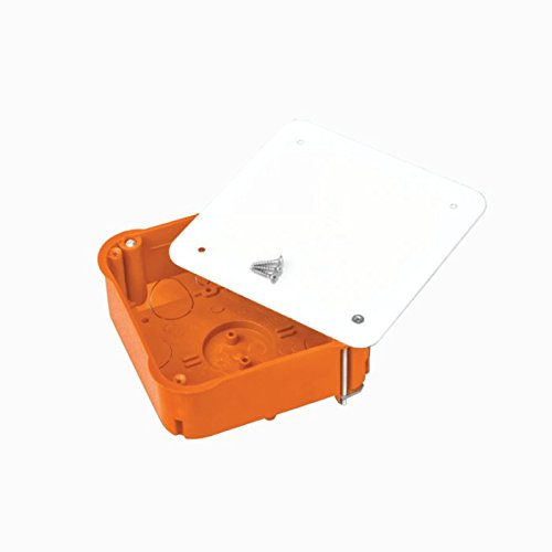 Hohlwand-Abzweigkasten mit Deckel 100 x 100mm / Tiefe 40mm Orange