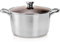 ZEAYEA 6 Quart Stainless Steel Stockpot, Cooking Pot with Glass Lid, Soup Pasta Pot with Double Heatproof Handles for Stew, Sauce and Reheat Food, Dishwasher Safe