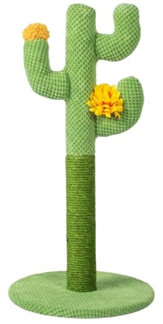Cactus Cat Scratching Post, Albero Gratta Cactus Verticale | Nuovo Telaio Arrampicata Cactus-sisal, Pecore, Lettiera di Gatto Duvette, Gratta e Gratta per Giocattoli per Gattini