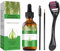 Rosemary Essential Oil Microneedling Set – 60ml Ätherisches Rosmarinöl mit 540 Titanium Derma roller für Haarwachstum & Kopfhautpflege, Haaröl gegen Haarausfall, Micro Infusion System