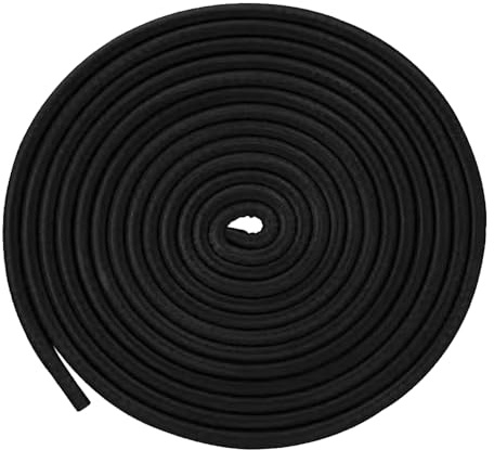 XMSCN Banda de sellado universal de goma en forma de U con clips metálicos integrados, protección de goma para la mayoría de coches y SUV, no se necesita pegamento, 10 m (negro)