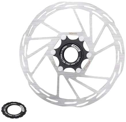 Velxnigt Disques de frein à verrouillage central pour vélo, 160 mm : acier inoxydable léger, anti-déformation, à faible bruit, adapté aux vélos de route, VTT, VTT et BMX.