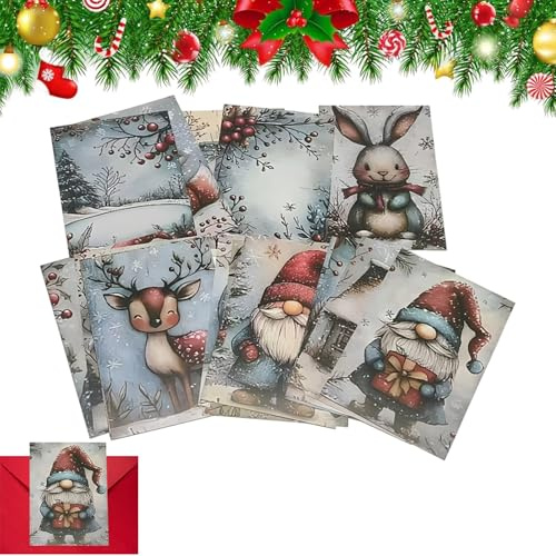 Generico Cartoline Di Natale In Blocco | 20 Cartoline Assortite, Di Natale | Per Studente Bambino Amico Famiglia Figlia Figlio Insegnante Ringraziamento Business Inverno Festa Party Compleanno