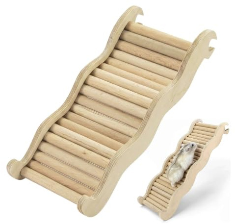 Sikweny Ponte in Legno per Roditori Naturale, Ondulato Giochi per Criceti